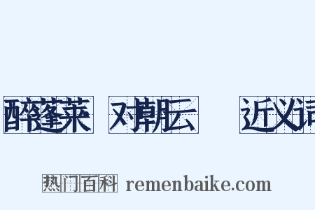 醉蓬莱·对朝云叆叇近义词是什么意思的图片